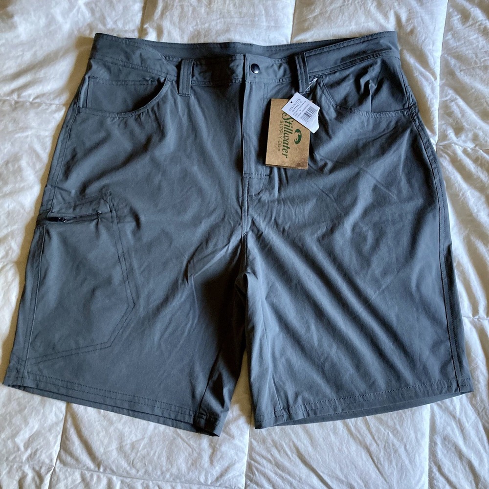 NWT Stillwater Supply Co Performance Shorts Mens 39-Waist (actual) Charcoal Gray